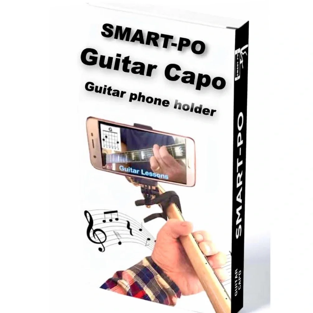 Smart-Po is the patented capo that holds your smartphone